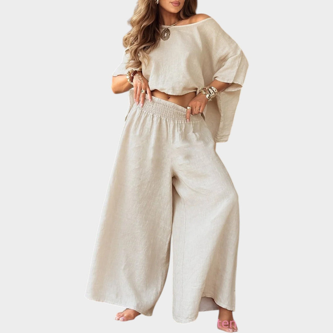 Effortless Wide-Leg Two-Piece Set