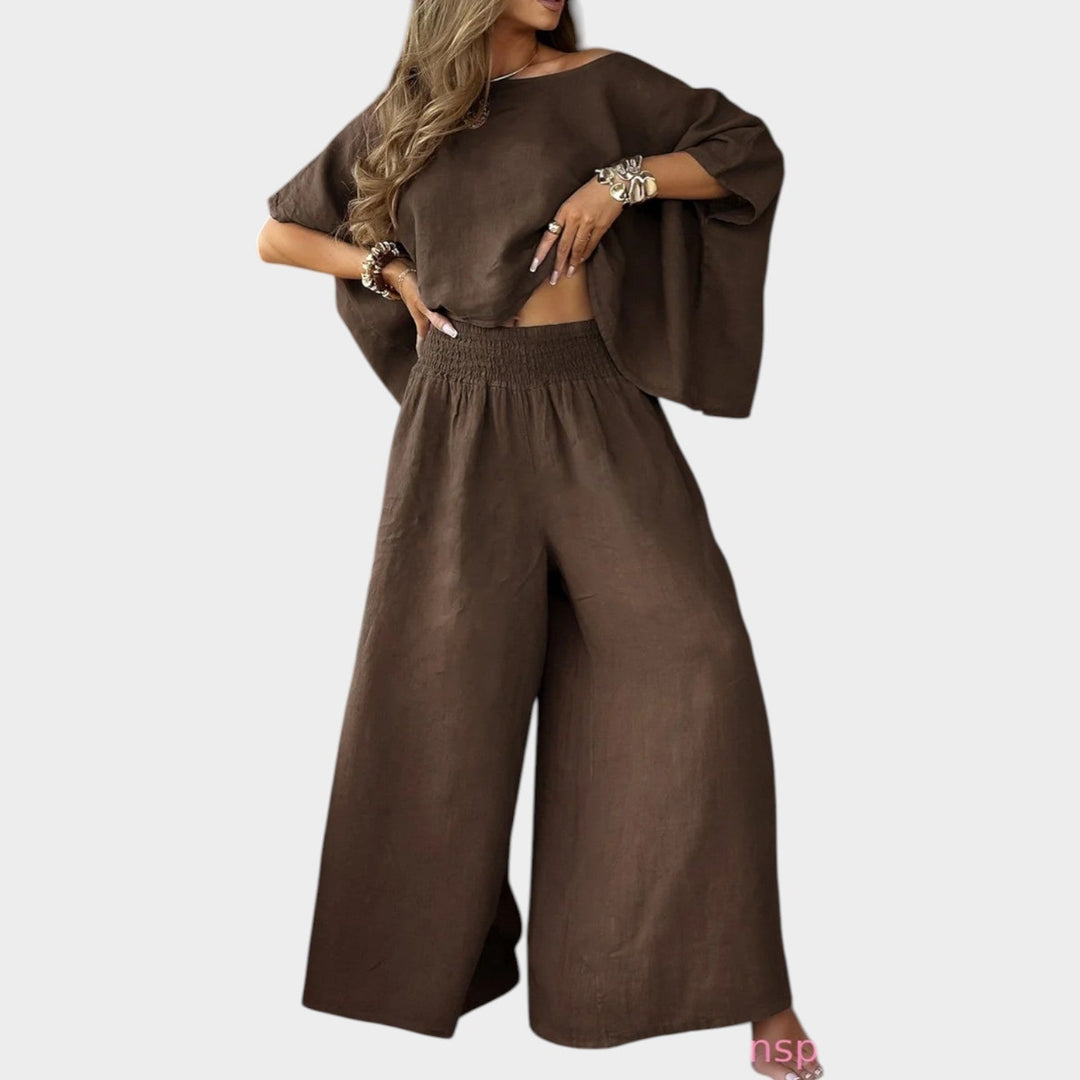 Effortless Wide-Leg Two-Piece Set