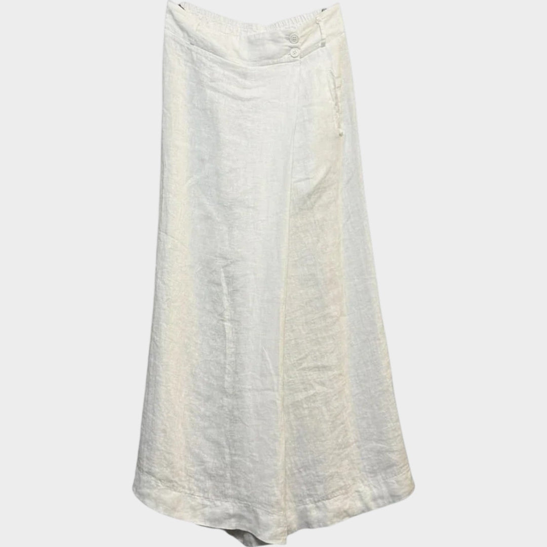 Relaxed Linen Wide-Leg Trousers