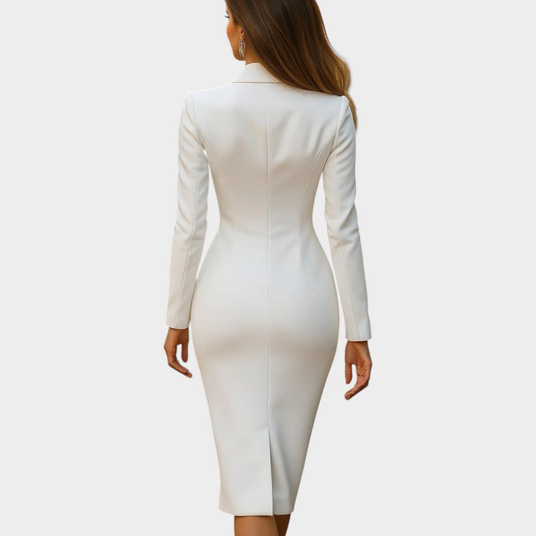 Sophisticated Tailored Blazer Midi Dress
